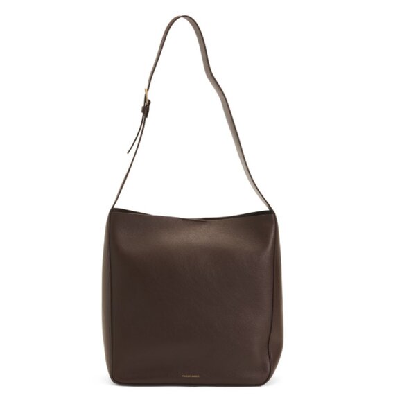 MANSUR GAVRIEL Chocolate Leather Box Tote - Picture 1 of 2